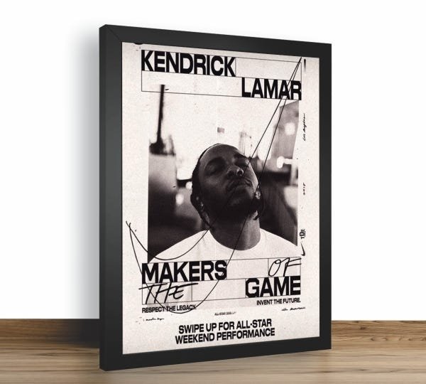 Rep Class Br Quadro Decorativo Poste Kendrik Lamar Rep Trep Classico | MadeiraMadeira