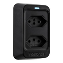 Ver imagem 1 de Tomada Dupla Protetor Elétrico Contra Surtos Intelbras Eps 302 Bivolt Preto