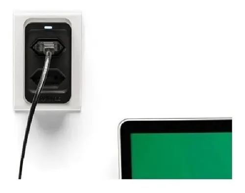 Tomada Dupla Protetor Elétrico Contra Surtos Intelbras Eps 302 Bivolt Preto - 6