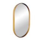 Ver imagem 1 de Espelho Grande Oval Moldura Dourada 80x50