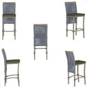 Ver imagem 5 de Mesa Bistro e 4 Banquetas Roma Fendi Corda Náutica 13 Trama Prata