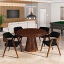 Ver mais imagens de Conjunto Mesa de Jogos Carteado Bellagio Tampo Reversível e 4 Cadeiras Madeira Poker Base Cone Velud