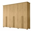 Ver imagem 2 de Guarda-Roupa Casal com 6 Portas com 4 Gavetas Internas e Maleiro Amsterdã Ii