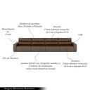 Ver imagem 3 de Sofá Retrátil 8 Lugares 484cm 4 Módulos Nero com USB Couro Cappuccino G52 - Gran Belo