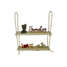 Prateleira de Madeira Multiuso com Corda Sisal Sala 55x12cm - 5