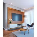 Ver imagem 1 de Rack Bancada Ambiente Classic 2 Gav+Painel para TV Suspenso Ripado Loft 2.2 Off White Nature Imcal