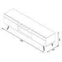 Ver imagem 2 de Rack Bancada Ambiente Classic 2 Gav+Painel para TV Suspenso Ripado Loft 2.2 Off White Nature Imcal