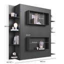 Ver imagem 6 de Cama de Casal Articulável Vertical com Estante Grafite