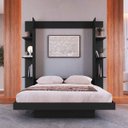 Ver imagem 1 de Cama de Casal Articulável Vertical com Estante Grafite