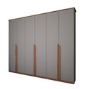 Ver imagem 4 de Guarda-roupa Casal Calábria Slim 6 Portas 6 Gavetas Cinza/nature - Panorama Móveis