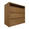 Cômoda Oniros com 3 Gavetas 100% Mdf Nogueira Ool - 2
