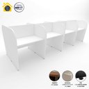 Ver imagem 4 de Espaço de Trabalho Escritório para 8 Pessoas 3,72m Branco F5 Cor:branco