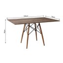 Ver imagem 2 de Conjunto De Mesa De Jantar Retangular 120X75 Tampo De Madeira Amêndoa Com 4 Cadeiras Marrom
