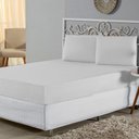 Ver imagem 2 de Jogo de Lençol Casal Padrão Malha 100% Algodão 3 Peças - Branco