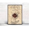 Quadro Decorativo Poste Harry Potter Mapa Do Maroto Retro - 1