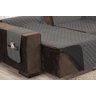 Protetor Matelado Sofá Retrátil Assento 1,80m Cinza/Preto - 4