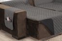 Ver imagem 4 de Protetor Matelado Sofá Retrátil Assento 1,80m Cinza/Preto