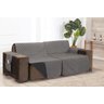 Protetor Matelado Sofá Retrátil Assento 1,80m Cinza/Preto - 2