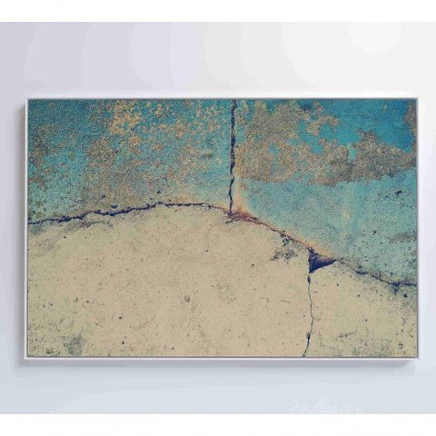 Quadro Abstrato Rachadura 90x60 Cm Vidro Impresso