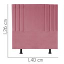 Ver imagem 3 de Cabeceira Estofada Grécia 140CM Casal Courino Rosa - D A DECOR
