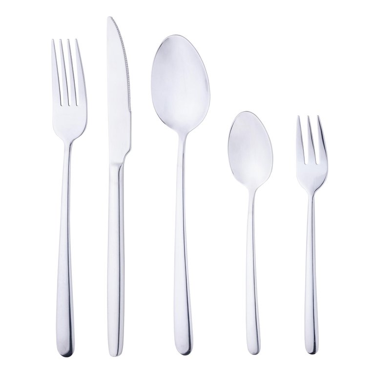 Faqueiro com 30 Peças de Aço Inox Viena Prata