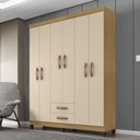 Ver imagem 5 de Kit Guarda Roupa Casal 6 Pts 2 Gvtsc- 2 Cômoda 5 Gvtscarvalho Off White