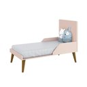 Ver imagem 5 de Dormitório Theo 3 Portas, Cômoda 6 Gavetas, Berço, Mesa de Canto Rosa Fosco com Pés Amadeirado e Col