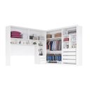 Ver imagem 2 de Guarda Roupa Conjugado Casal Espelhado - Firenze-Branco - Móveis Europa