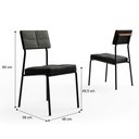 Ver imagem 6 de Mesa Jantar Redonda Mdf 105cm com 4 Cadeiras Estofadas Linho Cor:off White com Preto e Grafite