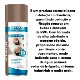 Kit 2 Adesivo Plastico Pvc Cola Cano Água Fria Etaniz 250ml - 3