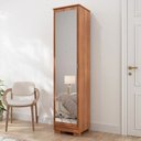 Ver imagem 2 de Sapateira Espelho 184x44x40 Porta 6 Prateleiras Mdf Cinamomo