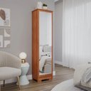 Ver imagem 3 de Sapateira Espelho 184x44x40 Porta 6 Prateleiras Mdf Cinamomo