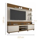 Ver imagem 3 de Home Estante de TV até 70" para Sala com Rodinhas Cedro Anto:OffWhite/Freijó