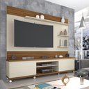 Ver imagem 2 de Home Estante de TV até 70" para Sala com Rodinhas Cedro Anto:OffWhite/Freijó