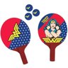 Par de Raquetes Ping Pong 3 Bolas Mulher Maravilha Bel Fix - 1