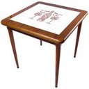 Ver imagem 3 de Mesa Madeira Azulejo 80x80cm - Base 4pé 78cm - Natural - More Wine