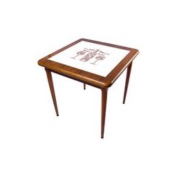 Mesa Madeira Azulejo 80x80cm - Base 4pé 78cm - Natural - More Wine - 3