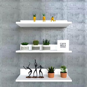 Trio Prateleira Mdf Branco Tx 60x20x6cm Prtbr010