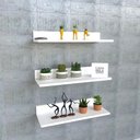 Ver imagem 2 de Trio Prateleira Mdf Branco Tx 60x20x6cm Prtbr010