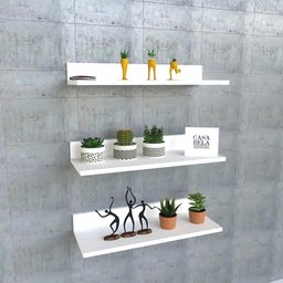 Trio Prateleira Mdf Branco Tx 60x20x6cm Prtbr010 - 2