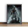 Quadro Decorativo Poster Skyrim Soldado Jogo Dragao - 1