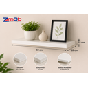 Ver imagem 3 de Kit 3 Prateleiras MDF Branco 60x20cm com Suporte Invisível  por Quê?
