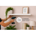 Ver imagem 5 de Kit 3 Prateleiras MDF Branco 60x20cm com Suporte Invisível  por Quê?