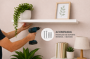 Ver imagem 5 de Kit 3 Prateleiras MDF Branco 60x20cm com Suporte Invisível por Quê?