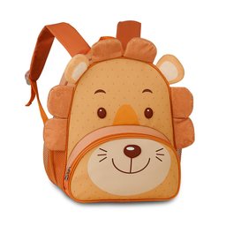 MOCHILA INFANTIL ESCOLAR LEÃOZINHO URSINHO BICHINHOS UNISSEX:Laranja - 1