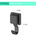 Ver imagem 5 de Gancho Multiuso Plástico com Ventosa Forte Preto Future