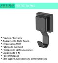 Ver imagem 6 de Gancho Multiuso Plástico com Ventosa Forte Preto Future
