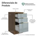 Ver imagem 3 de Balcão de Cozinha 40 cm 3 Gavetas Rustic/Cinza Lux Madesa