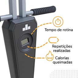 Simulador Eliptico 2 em 1 Escalada e Caminhada Climber Articulado Multifuncional para Exercicios Est - 3