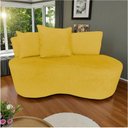 Ver imagem 1 de Namoradeira Sofá 2 Lugares Yara Orgânica Couro Amarelo